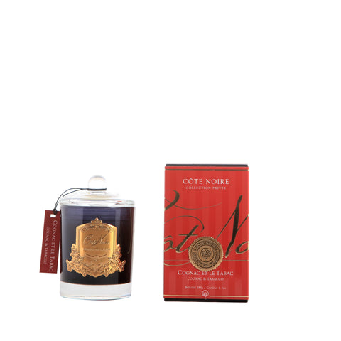 COTE NOIRE - 185G SOY BLEND CANDLE - COGNAC & TABACCO - GOLD