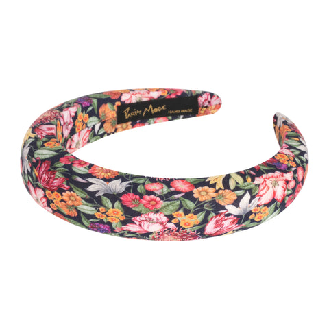 Paris Mode - Padded Headband 3cm - Royal Garland Print