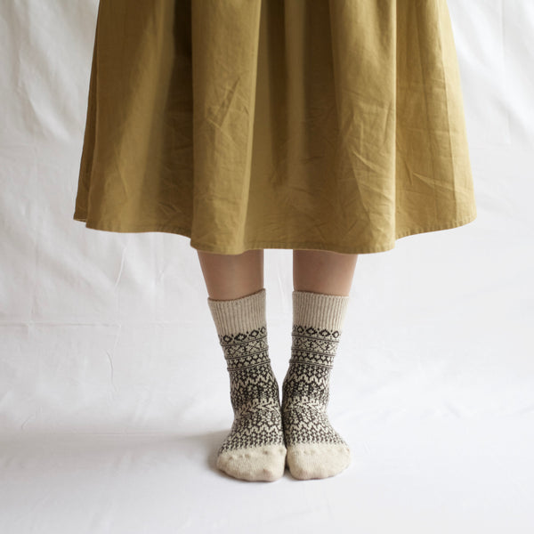NISHIGUCHI KUTSUSHITA - Oslo Woo Jacquard Sock