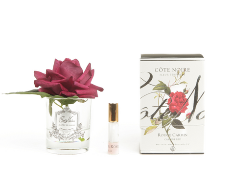 COTE NOIRE - PERFUMED NATURAL TOUCH SINGLE ROSE - CARMINE RED